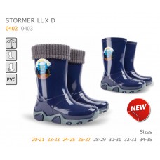 от 19 Euro. Размери 20до35 номер, WATERPROOF, ВОДО-УСТОЙЧИВИ, DEMAR Бебешки и Детски LUX гумени ботуши с Подвижна Топла Подплата.  0402-0403-D, СИН .